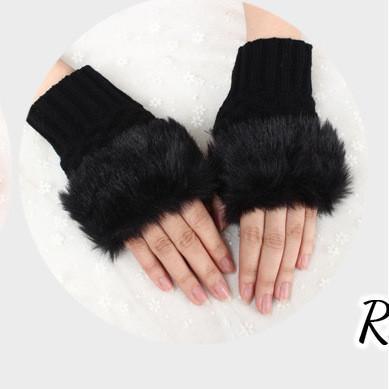 ニットグローブ 指なし レディース 秋冬 防寒対策 スマホ手袋フェイク