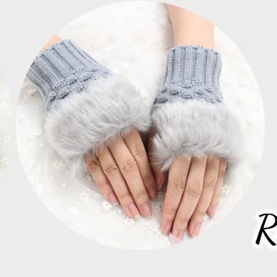 ニットグローブ 指なし レディース 秋冬 防寒対策 スマホ手袋フェイク