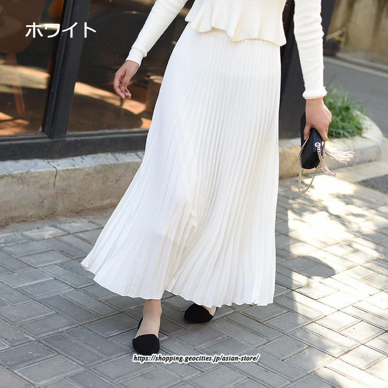 プリーツスカート ロング 春 夏 スカート フレア レディース ロング