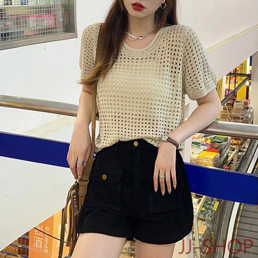 メッシュサマーニット レディース半袖夏服 : セイウンストア - 通販