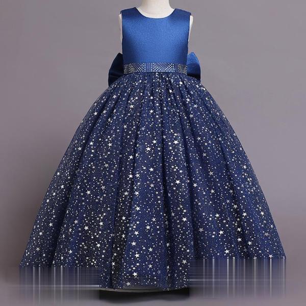 子供ドレス ワンピース 110-160 フォーマル ドレス 子供 キッズ ジュニア 女の子 星子供 リボン 発表会 結婚式 演奏会ドレス ジュニア ドレスピアノ 女の子 | ブランド登録なし