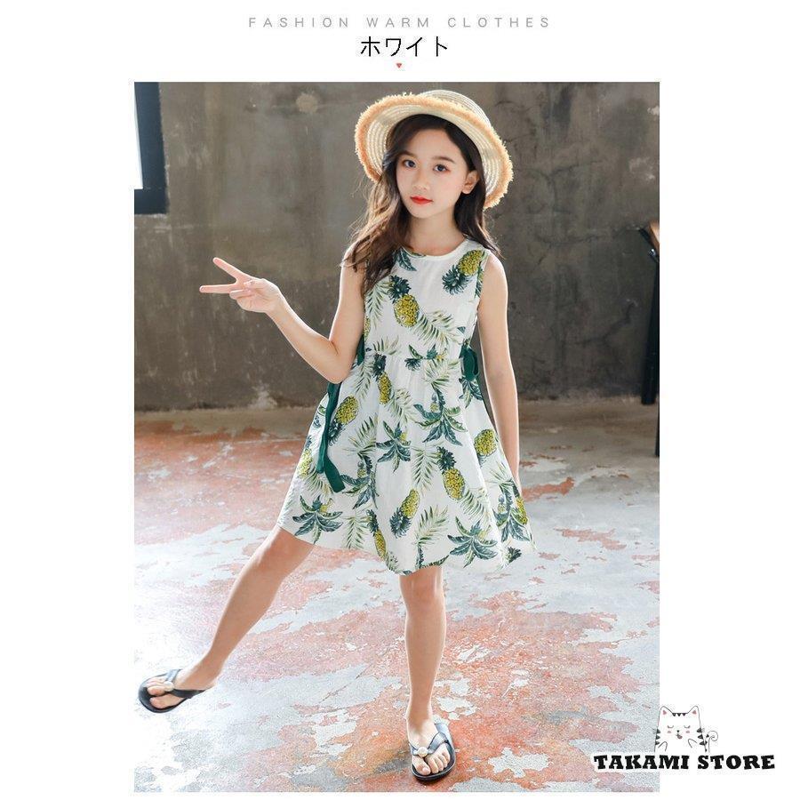夏感溢れる可愛い花柄 シフォンワンピース ノースリーブ おしゃれ