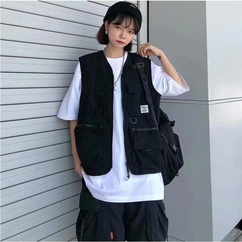 未使用品多機能 フィッシングベスト ブラック 収納力抜群 多機能ベスト フィッシングベスト メンズ 男女兼用 チョッキ お釣り