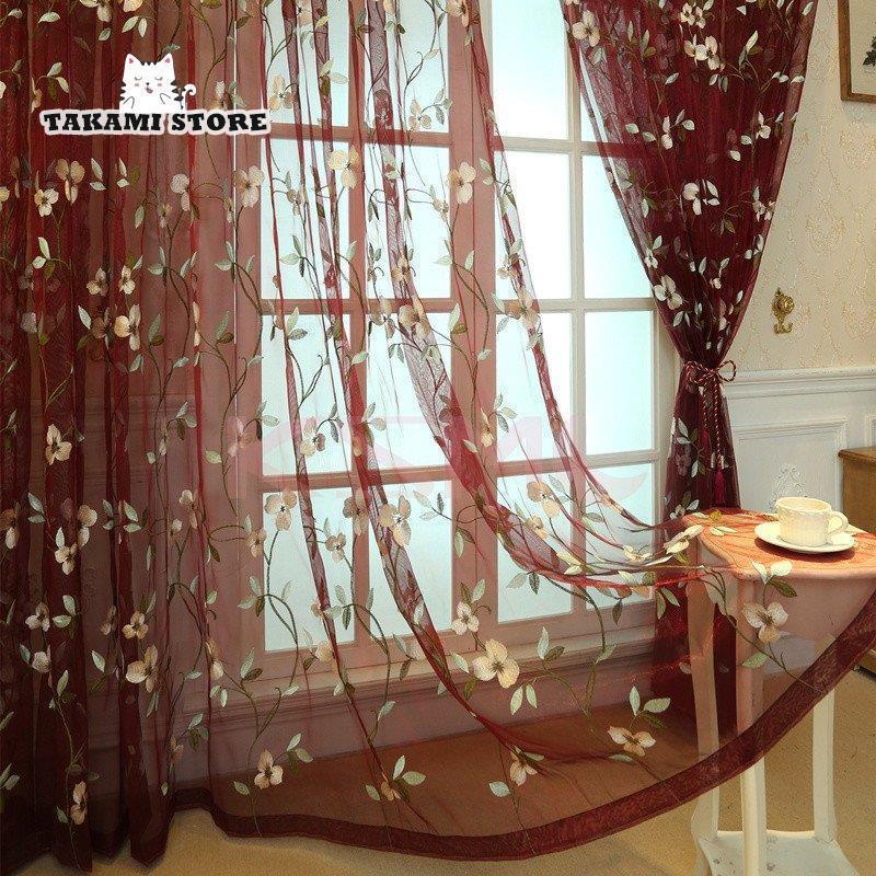 レースカーテン 花柄 おしゃれ 遮光カーテン かわいい 安い レース 一