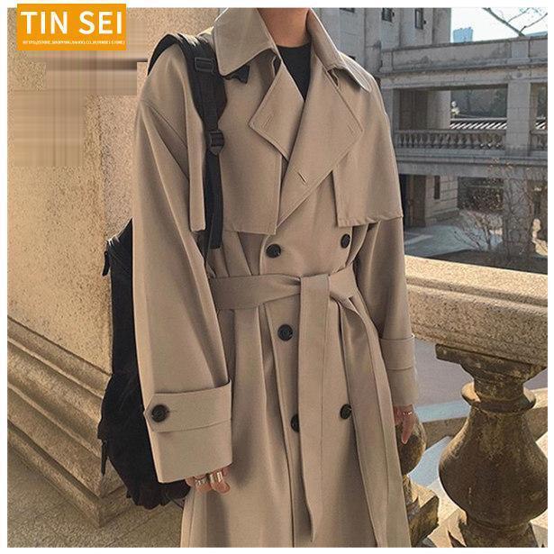 トレンチコート メンズ ビジネスコート ロングコート 着痩せ 秋物 冬服