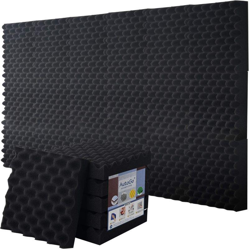 LINECY 防音シート 壁 吸音材 防音材 25×25×5cm 両面テープ付属 消音 騒音 防音 吸音対策 室内装飾 楽器 ウレタンフォー - 1