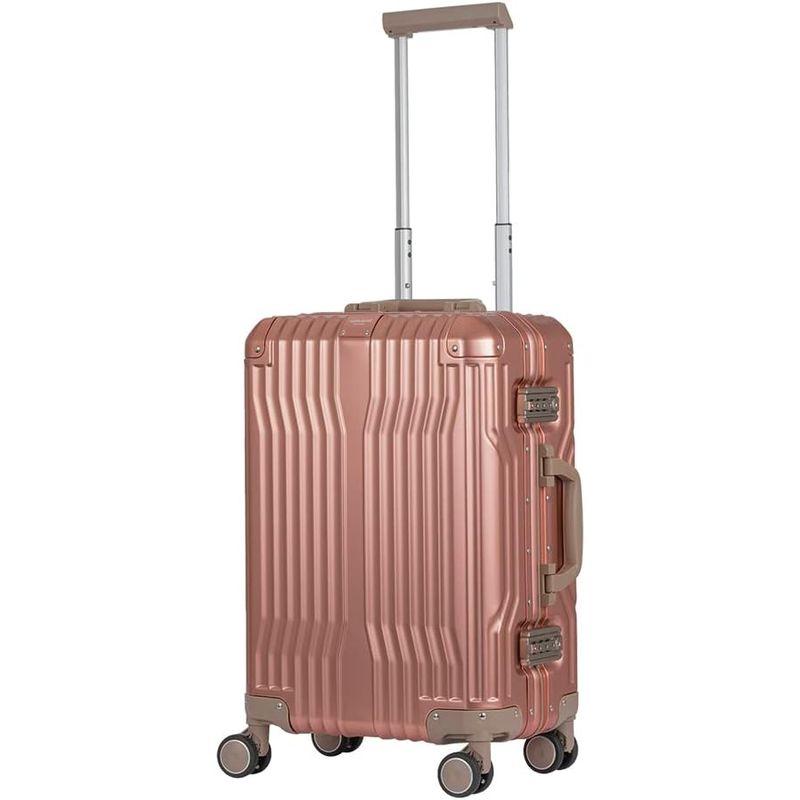 レジェンドウォーカー スーツケース (軽量アルミ製/ローズゴールド) 機内持ち込み TSAロック (Sサイズ 35L) キャリーケース 