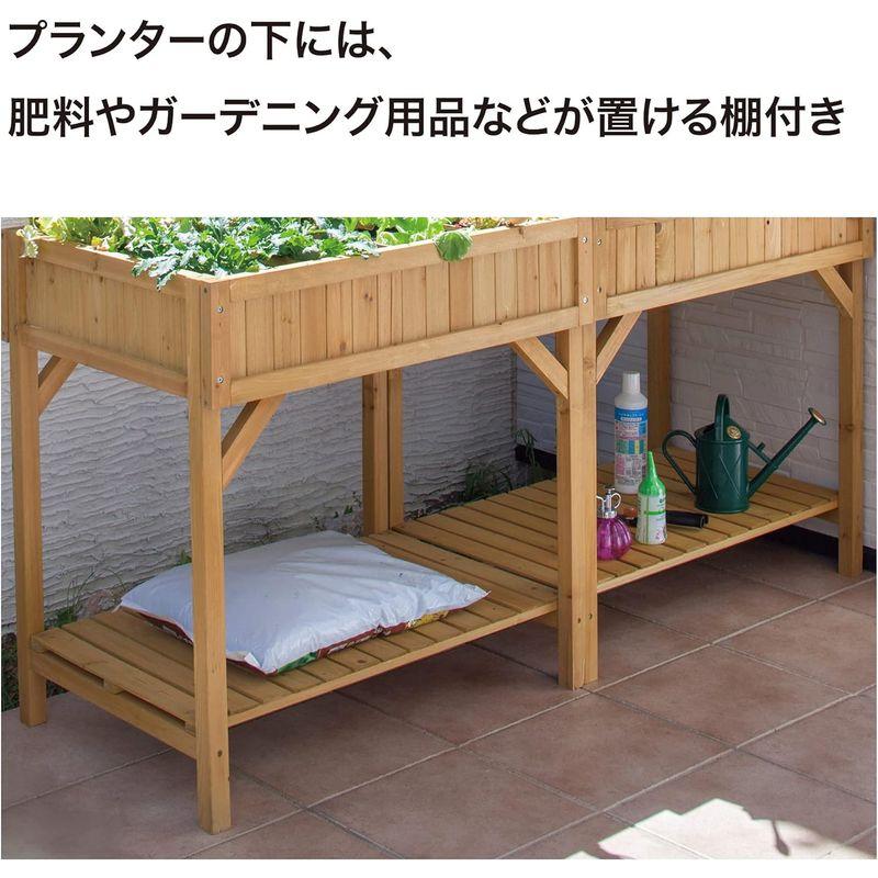 タカショー プランター レイズドベッド ハーブプランター WK-07F ナチュラル 鉢 植木鉢 木製 野菜 花 仕切り プランター レイズドベッド ハーブプランター WK 07F ナチュラル 鉢 植木鉢 木製 野菜 花 仕切り