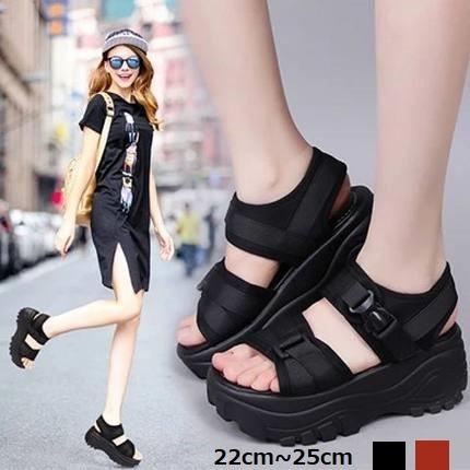 レディース 新作 サンダル 女性用 夏 厚底 スポーツ 運動 スポーティー カジュアル ビーチ スニーカー風サンダル 5 8cm Ys1510 正和堂 通販 Yahoo ショッピング