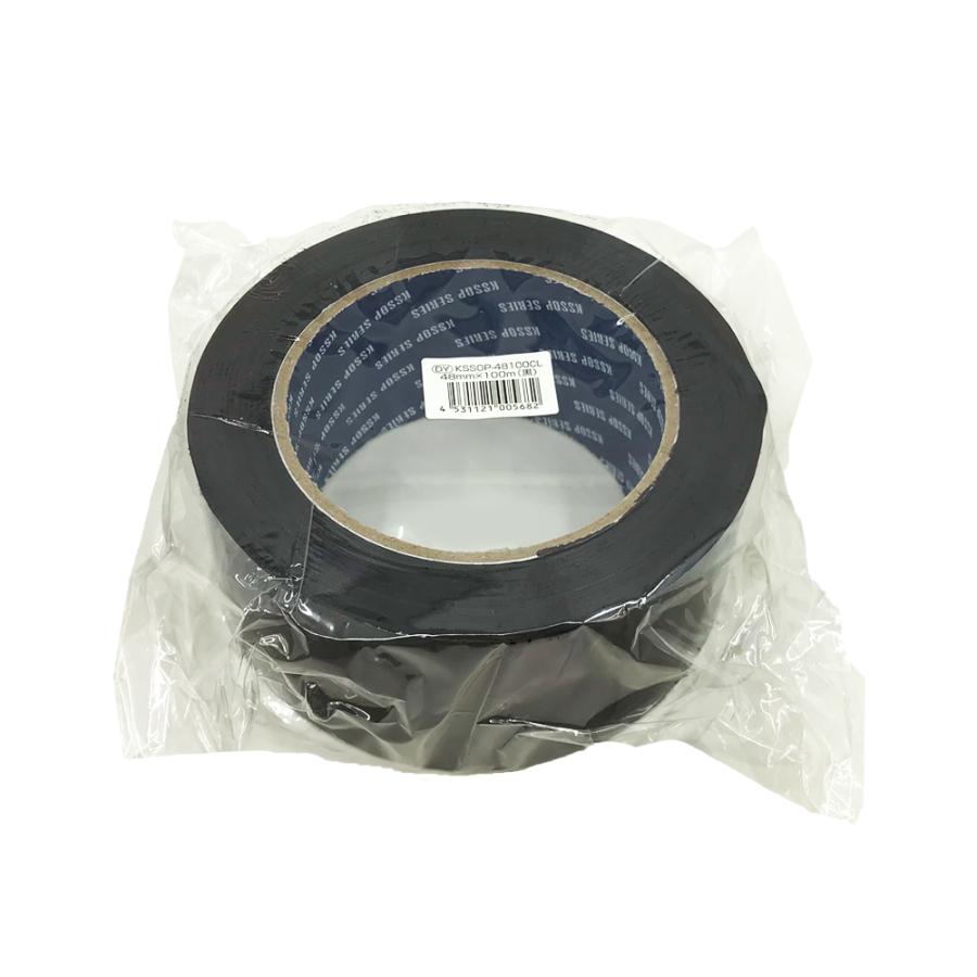 梱包用 OPPテープ 黒 48mm幅×100m巻（50μ） 1巻 : SEIWA SHOP - 通販