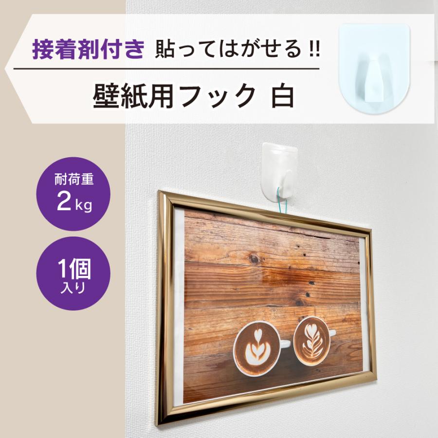 壁紙用フック 白 耐荷重2kg 1個入 Grupozayneducacional Com Br