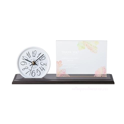 結婚式披露宴ご両親プレゼント Photo\u0026Clock ナチュラル（fine autumn秋晴れ） フォトクロック 096WDBの画像