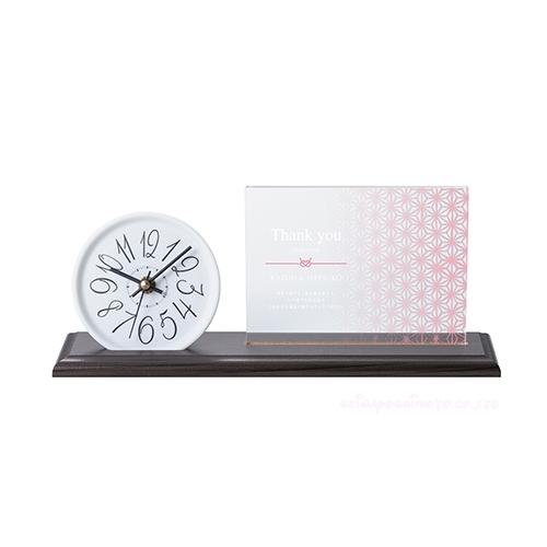 結婚式披露宴ご両親プレゼント Photo\u0026Clock ナチュラル（麻の葉） フォトクロック 096WDEの画像