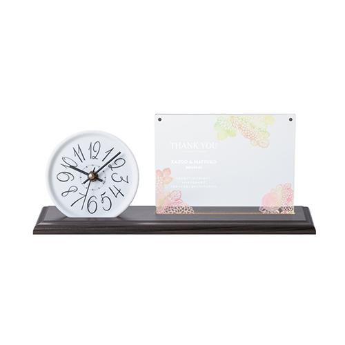 結婚式披露宴ご両親プレゼント Photo\u0026Clock ブラウン（fine autumn秋晴れ） フォトクロック 097WDBの画像