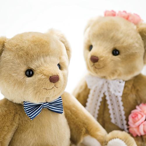 2体でお得体重ウエイトベア　キャメリーマリアージュ男の子と女の子　イニシャルパターン　BA148D149D