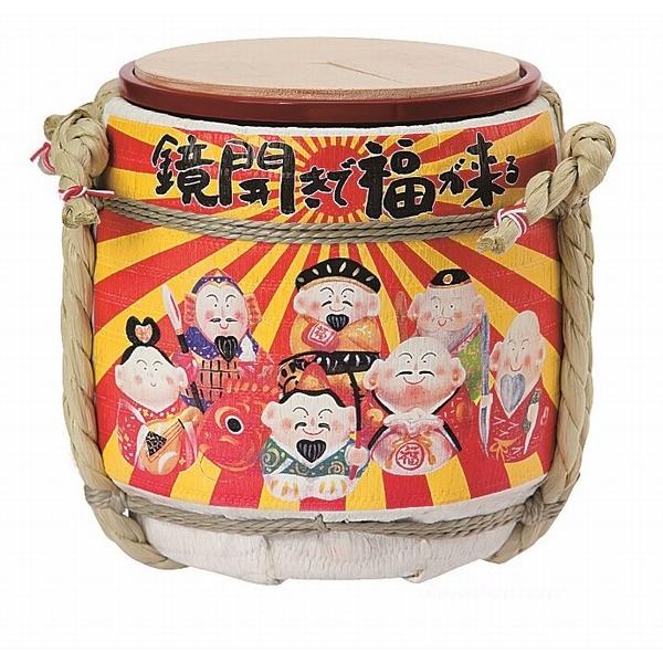 結婚式披露宴演出　ミニ鏡開きこも樽　福が来る　七福神