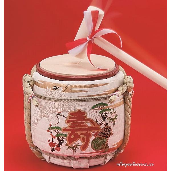 こも樽 菰樽 ミニ鏡開き6個セット HAPPY WEDDING 菰樽】ミニ鏡開きセット＜冬・正月＞ | 藤巻百貨店