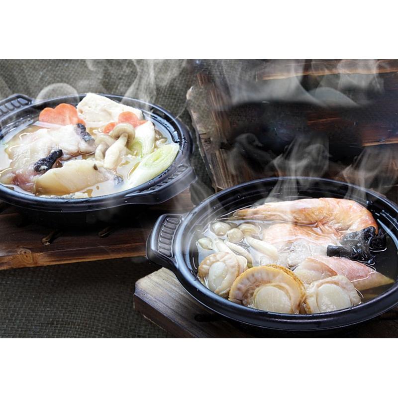 産地直送お歳暮ギフト 丸七佐藤水産 レンジで簡単個食鍋 V6018524T
