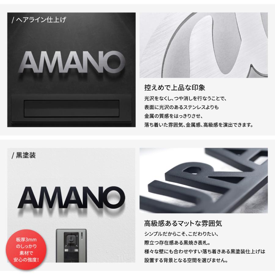 誠信 表札アイアン風 アンダーラインのないシンプルな切り文字 ステンレス表札 番地追加ok 自由 門柱 ポスト マンション 話題の行列 切り文字 Gs Nmpl 1005 戸建