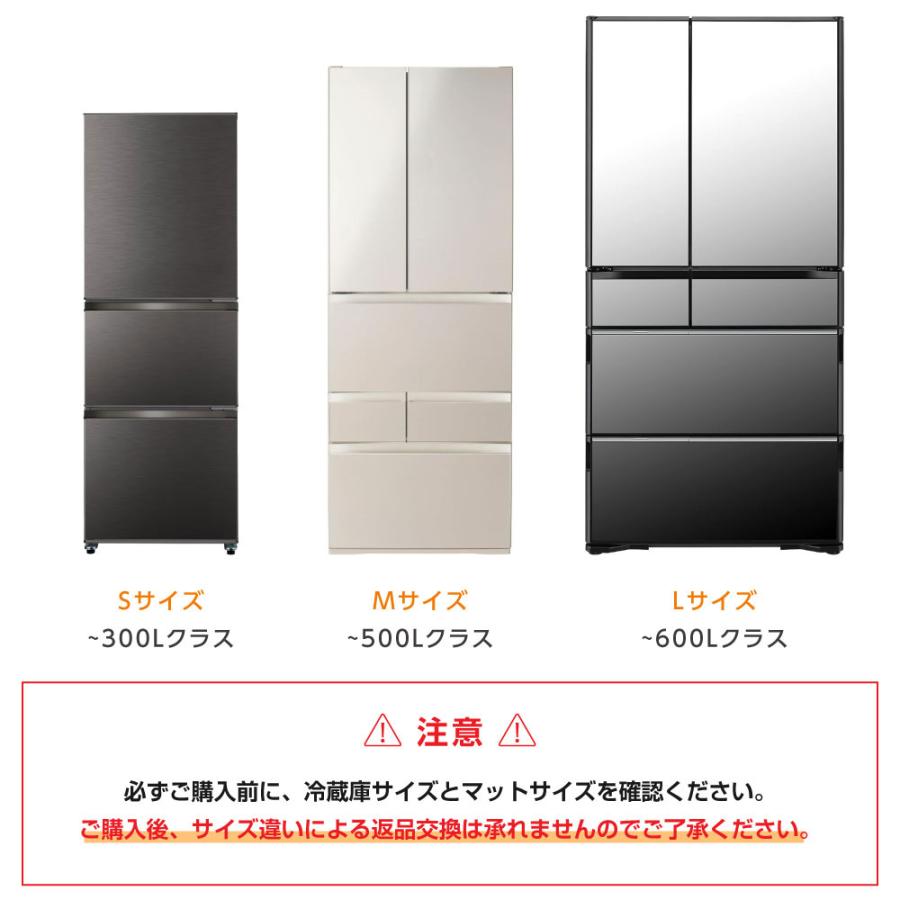 あすつく  冷蔵庫 マット 透明 キズ 凹み 防止 Sサイズ ポリカーボネート 65×70cm ~500Lクラスマット  厚さ2mm 送料無料 matpc-6570｜seixin-store｜07