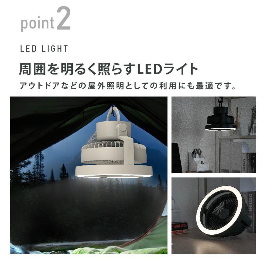 1台2役 サーキュレーター 照明 卓上扇風機 壁掛け 吊り下げ 扇風機 LED 明るさ調節 8000mAh モバイルバッテリー 静音 防災グッズ アウトドア xr-df197｜seixin-store｜05