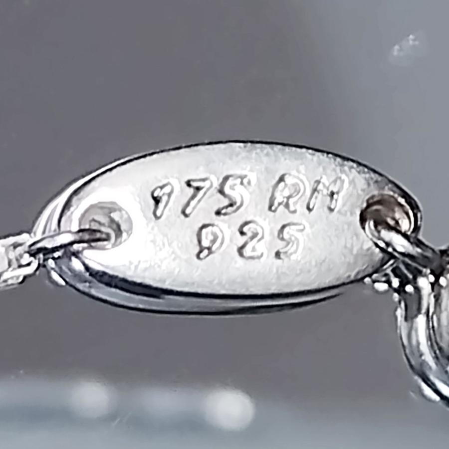ネックレス シルバー925 380mm チェーン イタリア製 10P角 デザイン 