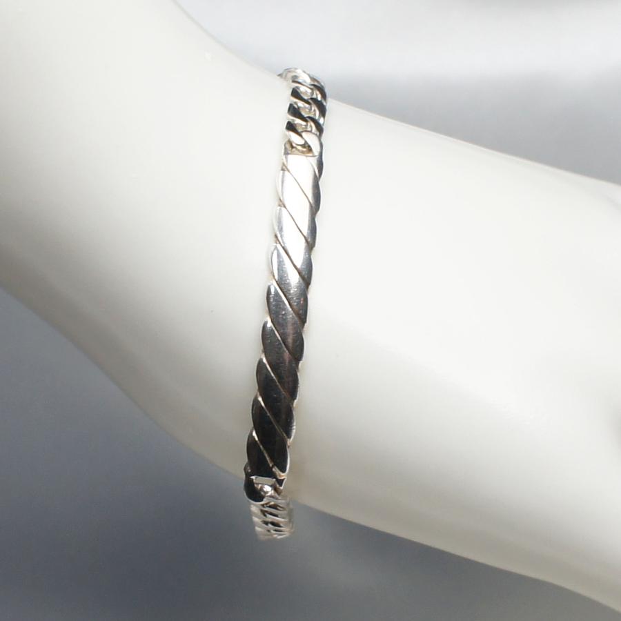 ブレスレット 195mm×5.0mm シルバー925 イタリア製 レディース