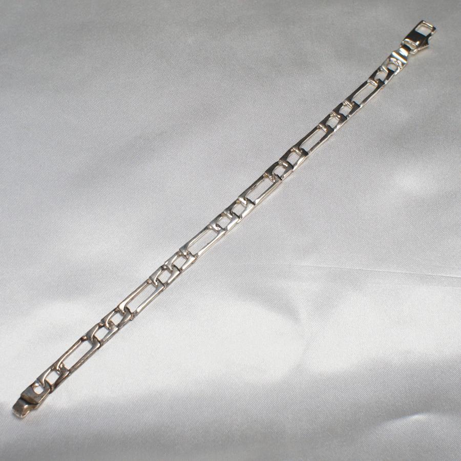 シルバー925 イタリア製 ブレスレット チェーン ブレスレット 200mm×6.0mm シルバー925 イタリア製 長角型 デザイン