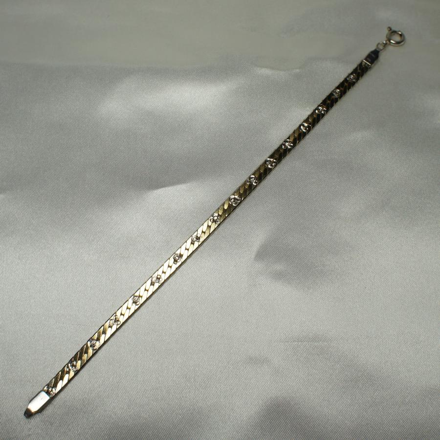 ブレスレット 185mm×4.6mm シルバー925 イタリア製 デザイン チェーン