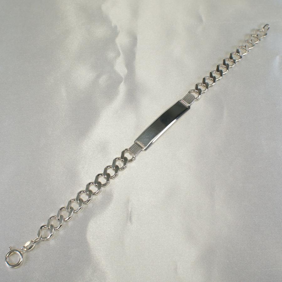 ブレスレット 200mm×7.5mm シルバー925 イタリア製 メンズ レディース