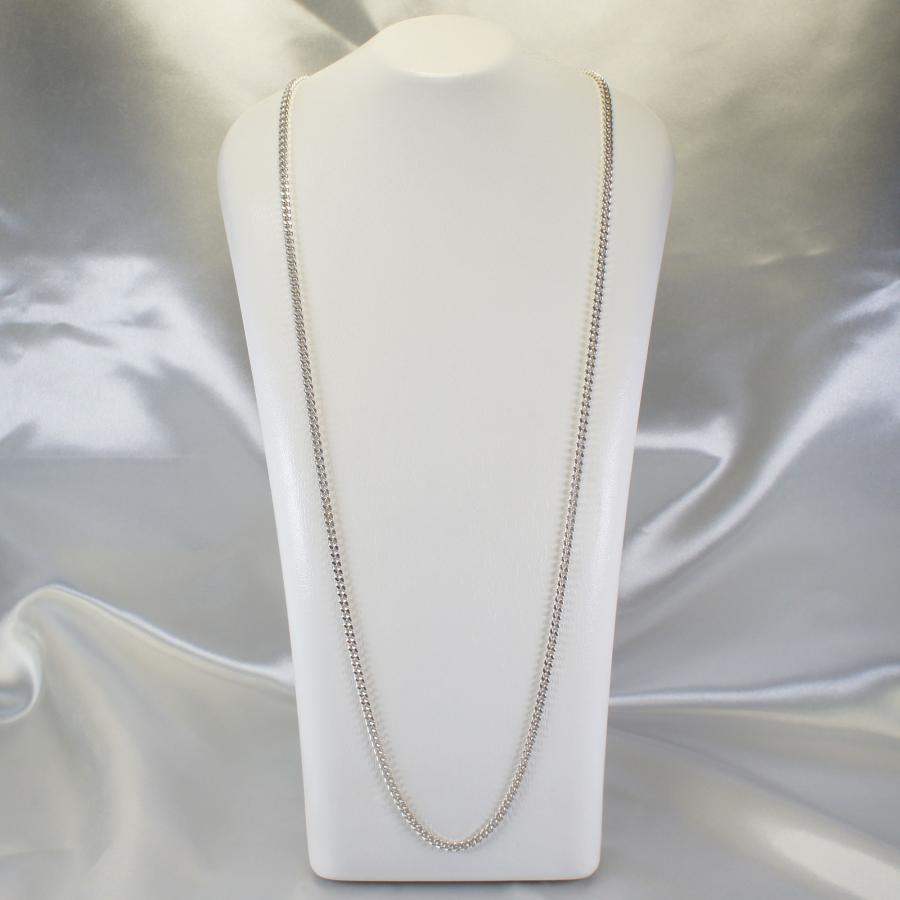 ネックレス ロング シルバー925 700mm チェーン スペイン製 喜平 A 2面 