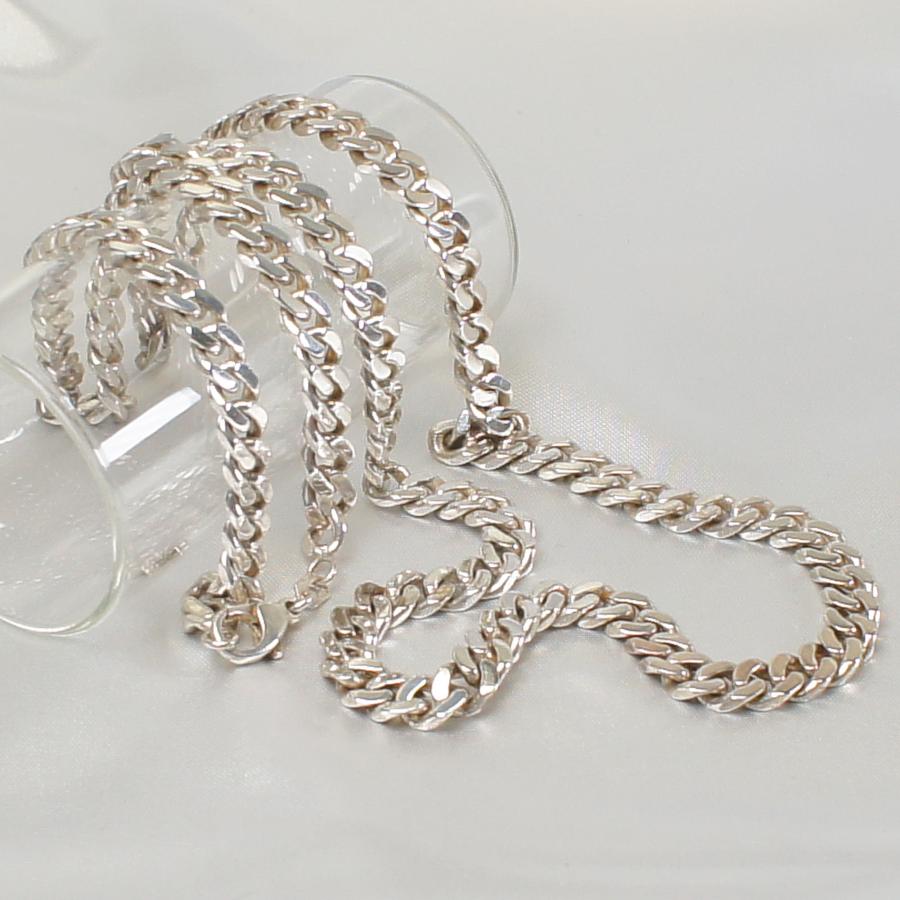 ネックレス ロング シルバー925 700mm チェーン スペイン製 喜平 G