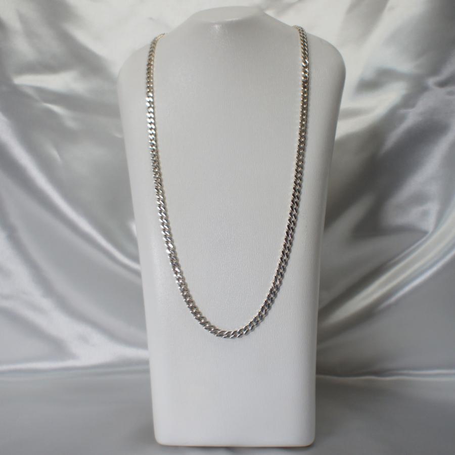 ネックレス ロング シルバー925 喜平 4面カット スペイン製 約60cm  