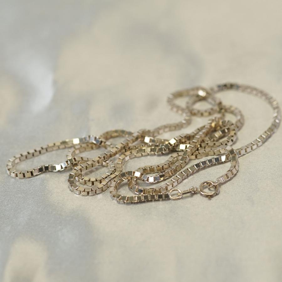 ネックレス シルバー925 700mm ベネチアン織 スペイン製 700mm×1.8mm×1.8mm メンズ レディース ベネチアンチェーン SILVER925 70cmの画像