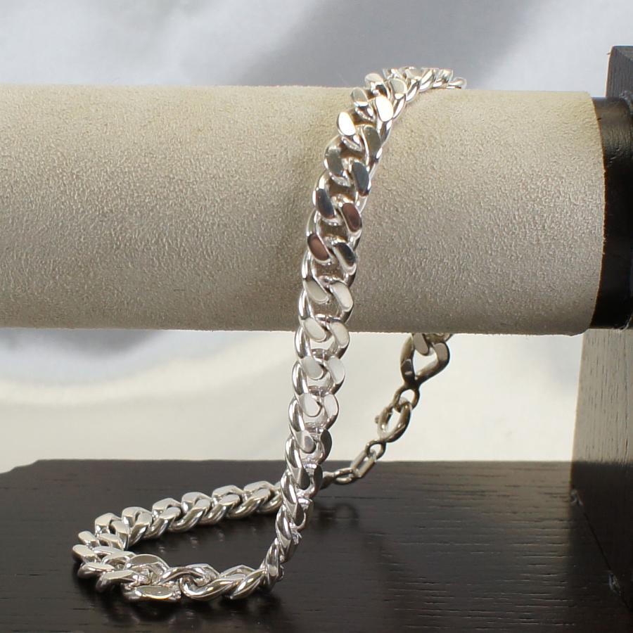 ブレスレット 225mm×7.0mm 喜平チェーン 2面カット シルバー925