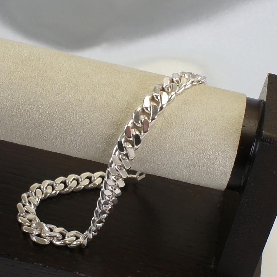 ブレスレット 225mm×7.0mm 喜平チェーン 2面カット シルバー925