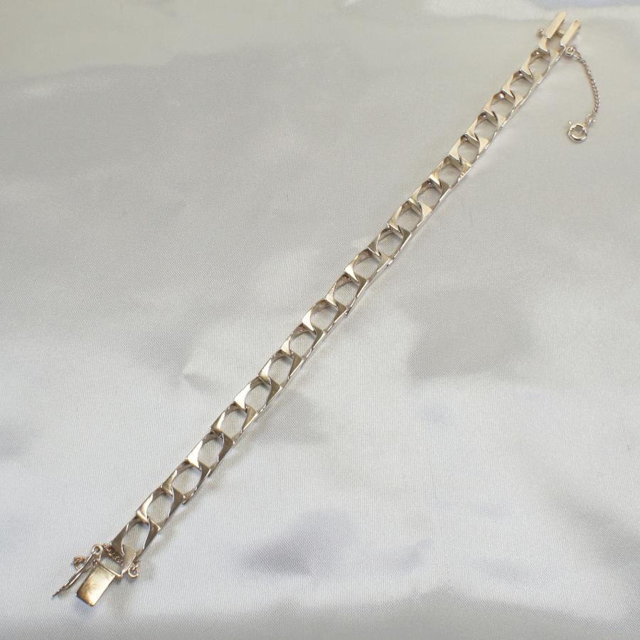 ブレスレット 190mm×7.0mm デザインチェーン シルバー925 スペイン製
