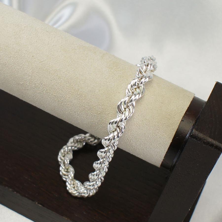 シルバー925 ロープチェーン ブレスレット ユーロ ヨーロッパ シルバー925 ロープチェーン ブレスレット ユーロ ヨーロッパ