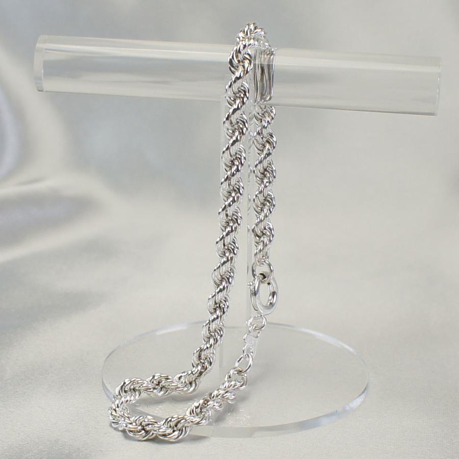 ブレスレット 190mm×4.0mm フレンチロープチェーン シルバー925 