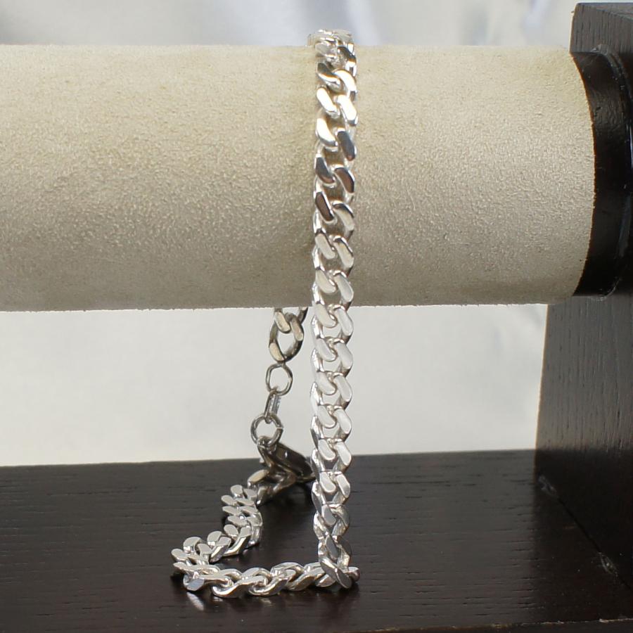 ブレスレット 210mm×4.5mm 喜平チェーン 4面カット シルバー925