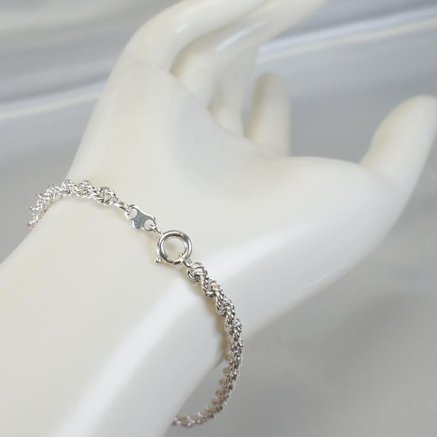 【刻印あり】FRENCH ROPE CHAIN silver925ブレスレット ブレスレット 185mm×3.5~7.0mm フレンチロープチェーン シルバー925
