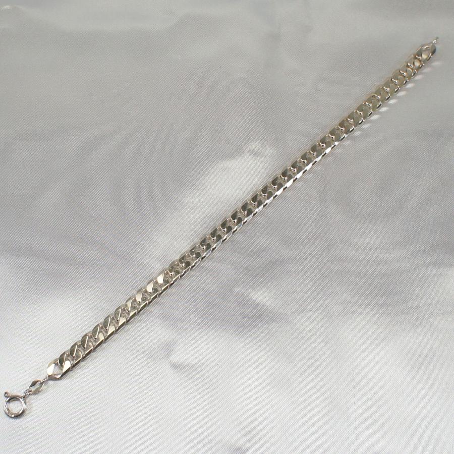 ブレスレット 180mm×5.6mm シルバー925 スペイン製 レディース 喜平 チェーン 8面トリプルカット silver925の画像