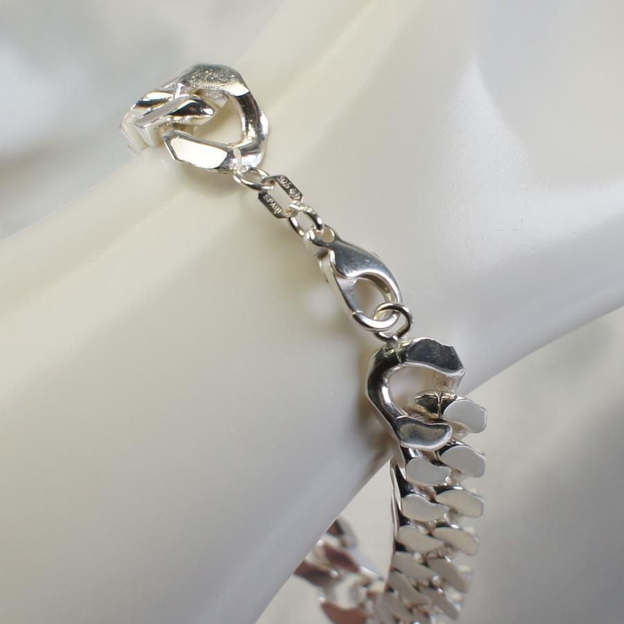 ブレスレット 230mm×10.7mm 喜平チェーン シルバー925 スペイン製