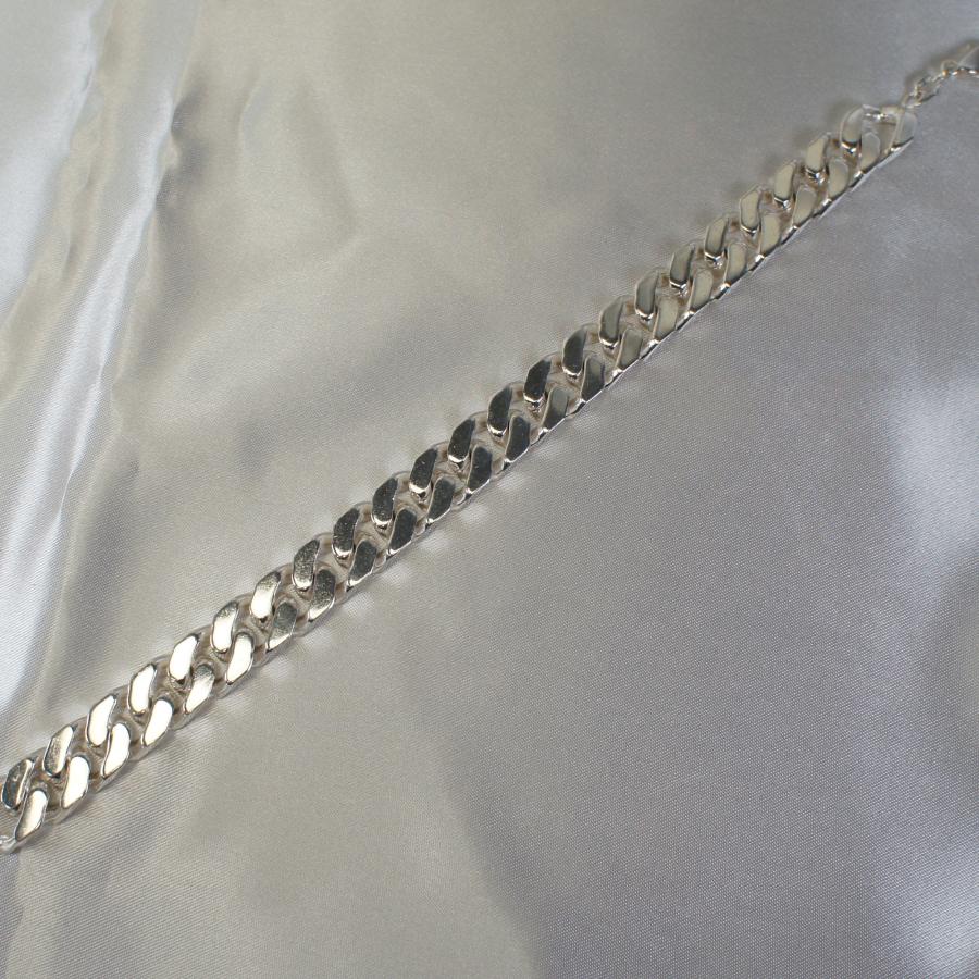 ブレスレット 230mm×10.7mm 喜平チェーン シルバー925 スペイン製