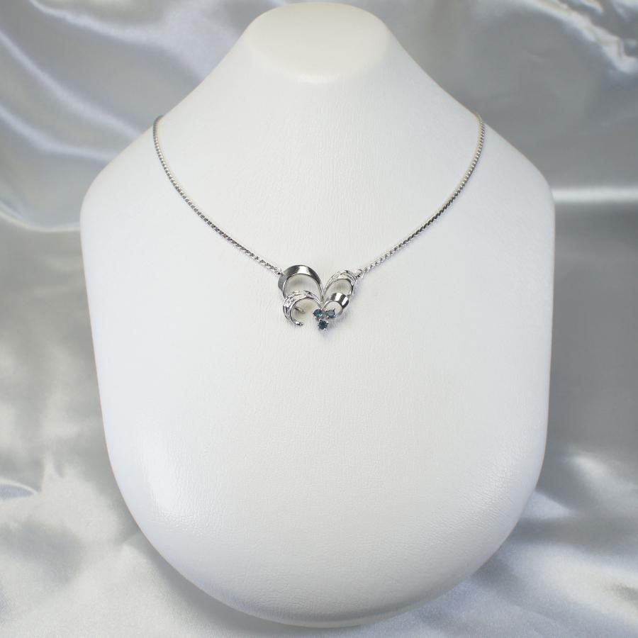 シルバーネックレス スペイン製 ビンテージ サファイヤカラー : 西洋  