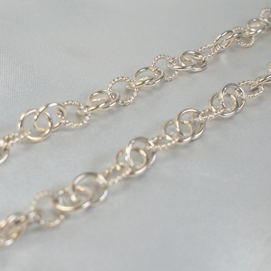 【イタリア製 50㎝】細角チェーンネックレス silver925 ネックレス シルバー925 フィガロチェーン 50cm イタリア製 サツルノ