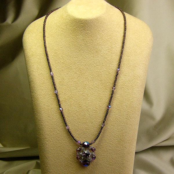 ネックレス ロング ペンダント ドイツ製 スワロススキー クリスタル