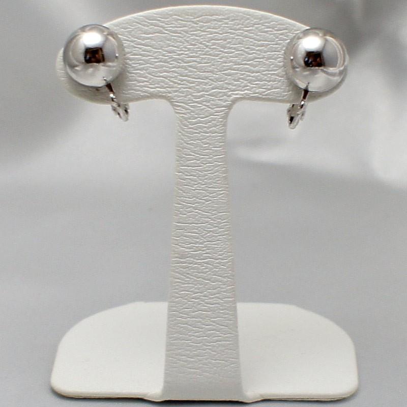 ネジばねクリップ 12mm イヤリング シルバー（1対） カン付き 金具 DIY 