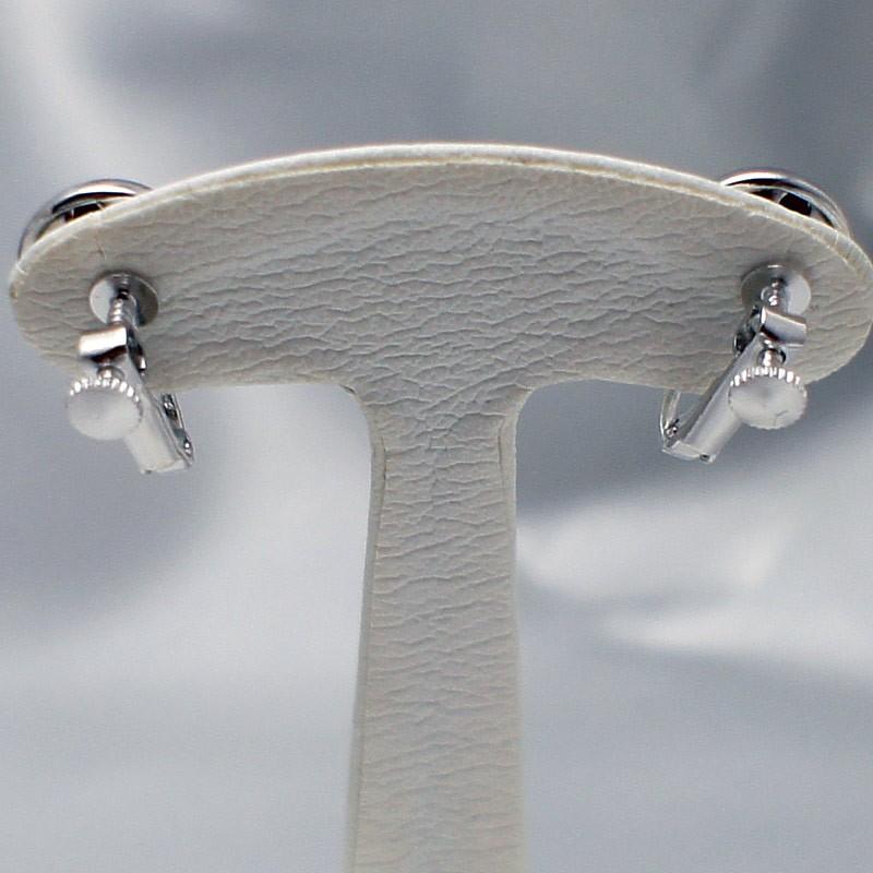 ネジばねクリップ 12mm イヤリング シルバー（1対） カン付き 金具 DIY 