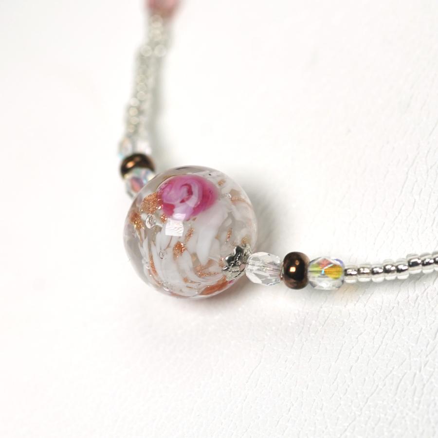 PAOLA ベネチアングラス真紅の薔薇のネックレス ヴィンテージ　専用❣️ PAOLA ネックレスベネチアンガラスヴィンテージアンティークパオラ